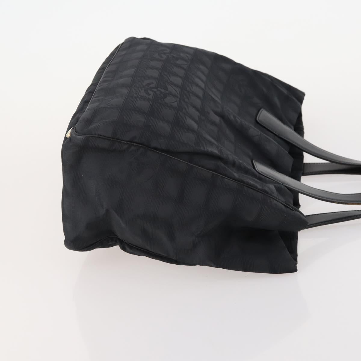 CHANEL New Travel line Tote Bag Nylon 3 Set Black CC Auth BA12665