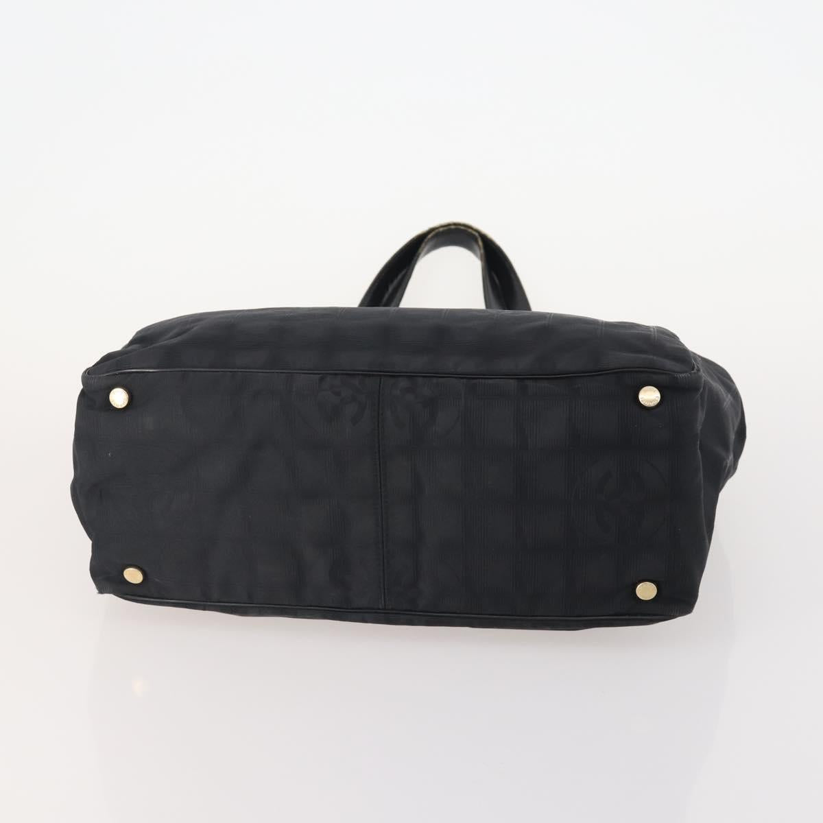 CHANEL New Travel line Tote Bag Nylon 3 Set Black CC Auth BA12665