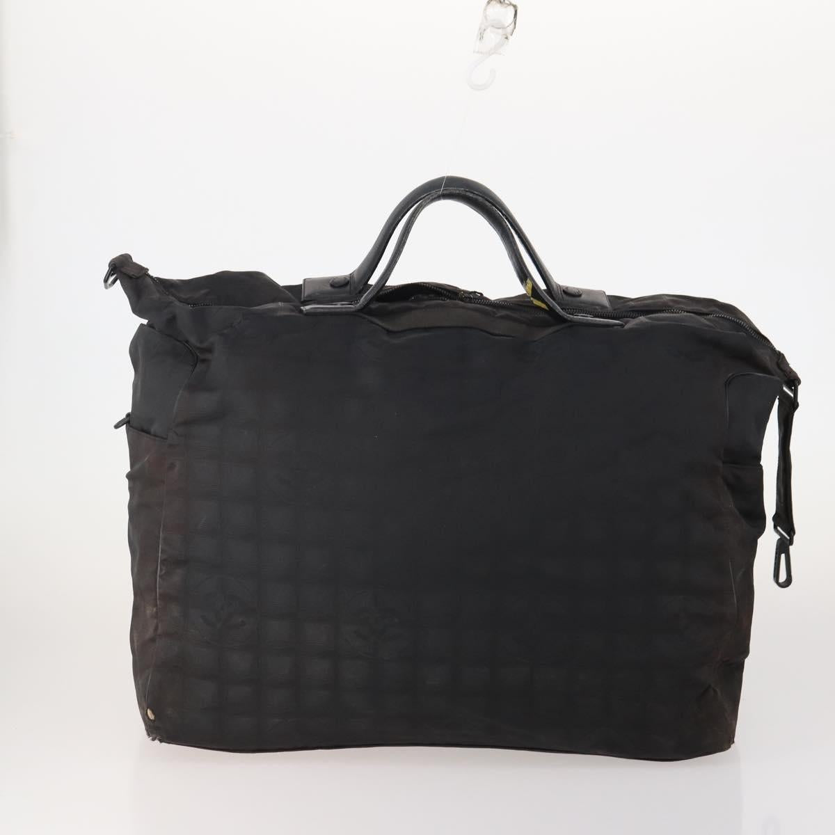 CHANEL New Travel line Tote Bag Nylon 3 Set Black CC Auth BA12665