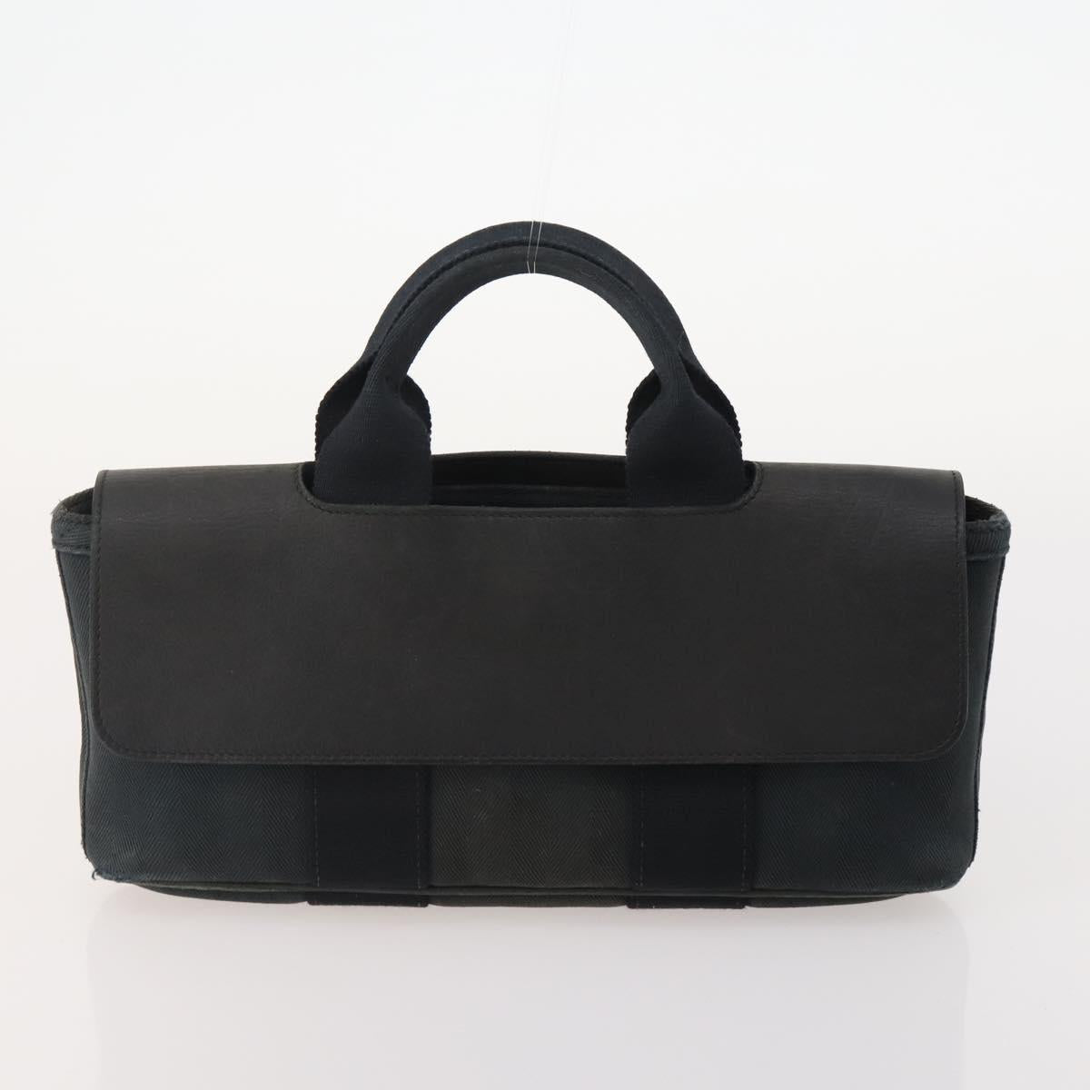 HERMES Tote Bag Canvas 3 Set Black Gray Auth BA12667