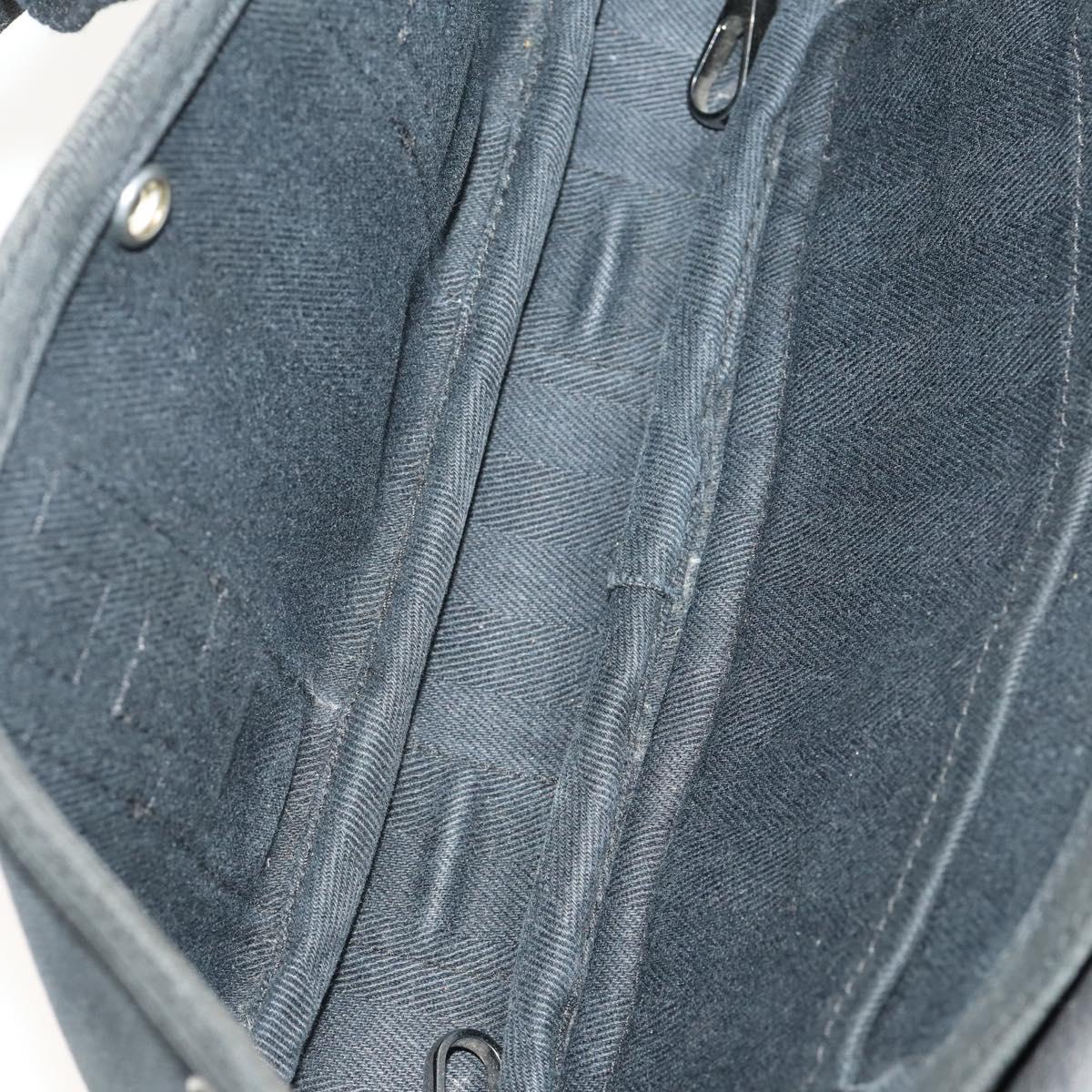 HERMES Tote Bag Canvas 3 Set Black Gray Auth BA12667
