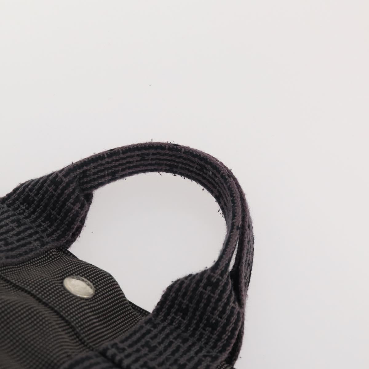 HERMES Shoulder Bag Canvas 3 Set Gray Brown Auth BA12673