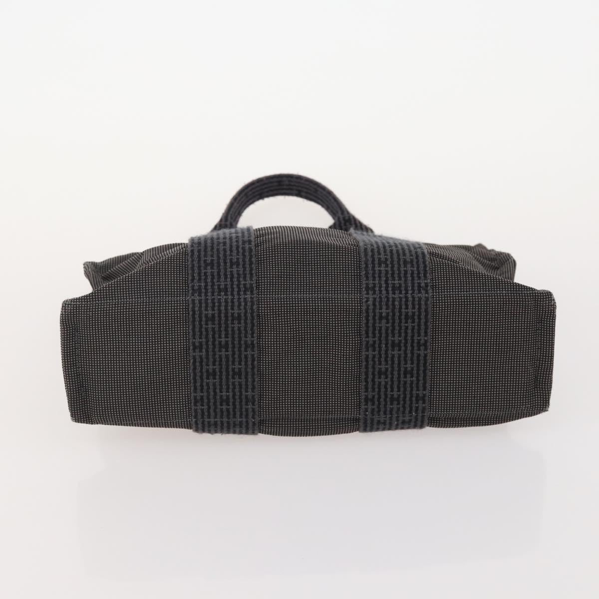 HERMES Shoulder Bag Canvas 3 Set Gray Brown Auth BA12673