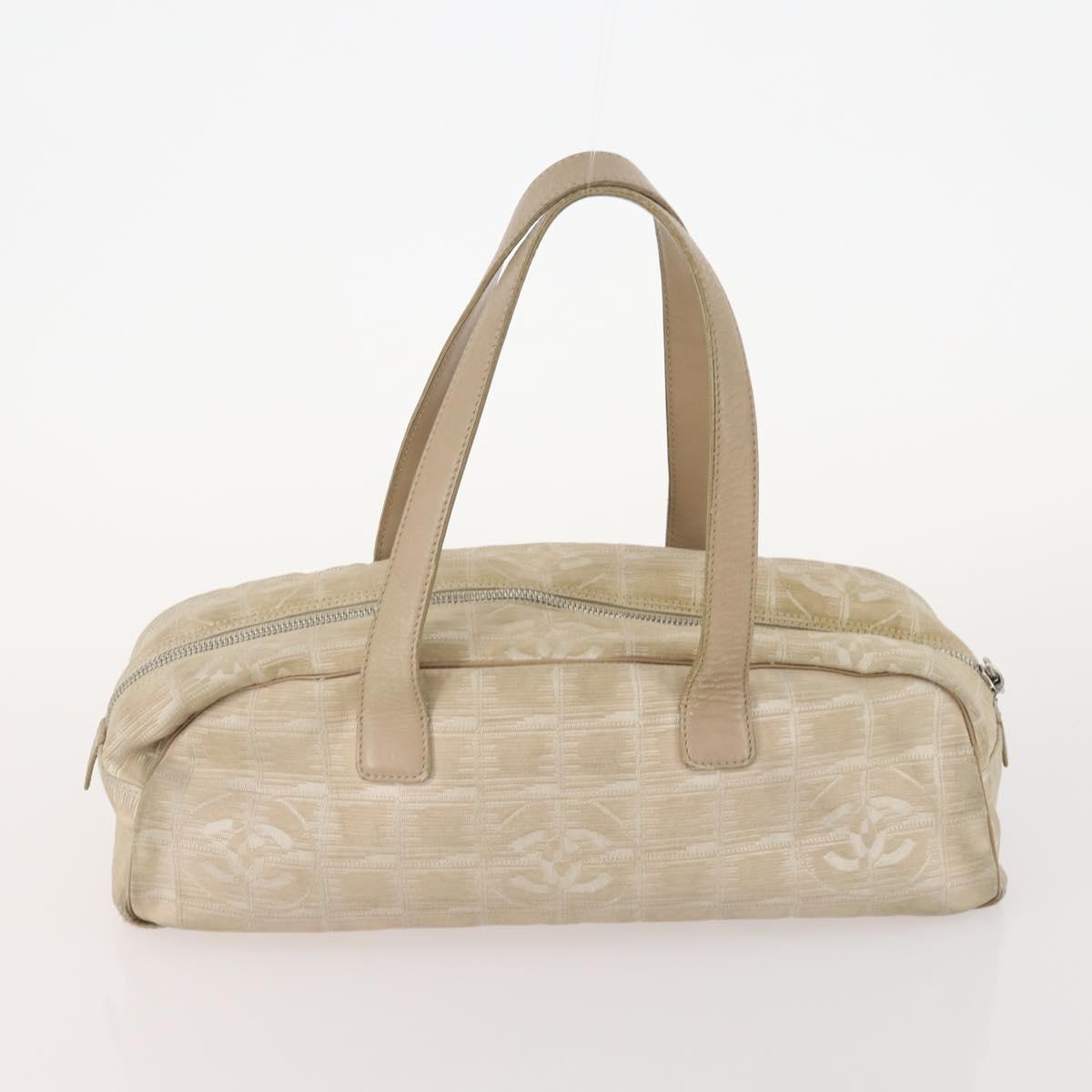 CHANEL New Travel line Tote Bag Nylon 3 Set Black Beige CC Auth BA12674