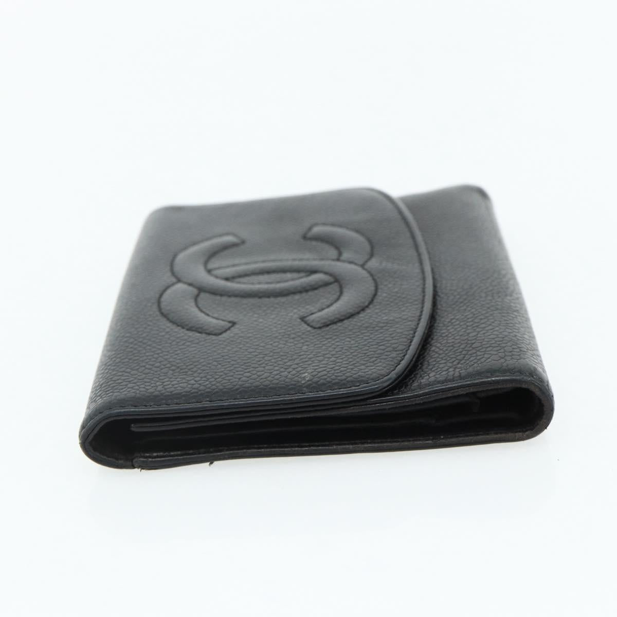 CHANEL Wallet Leather 3 Set Orange Red black CC Auth BA12678