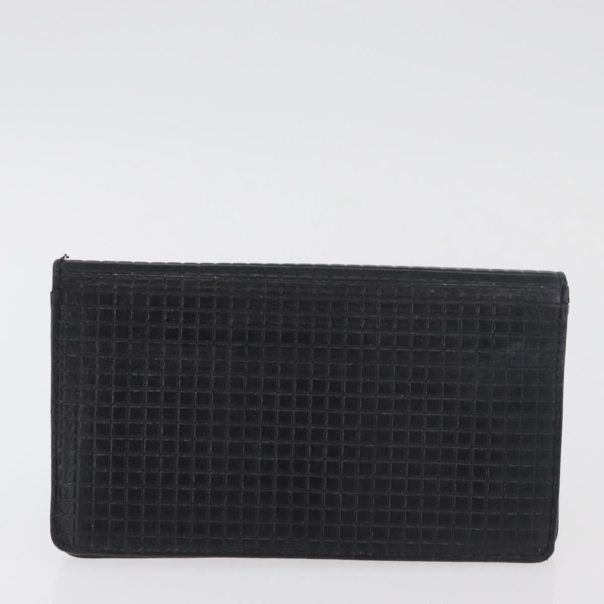 CHANEL Wallet Leather 2 Set Black CC Auth BA12679
