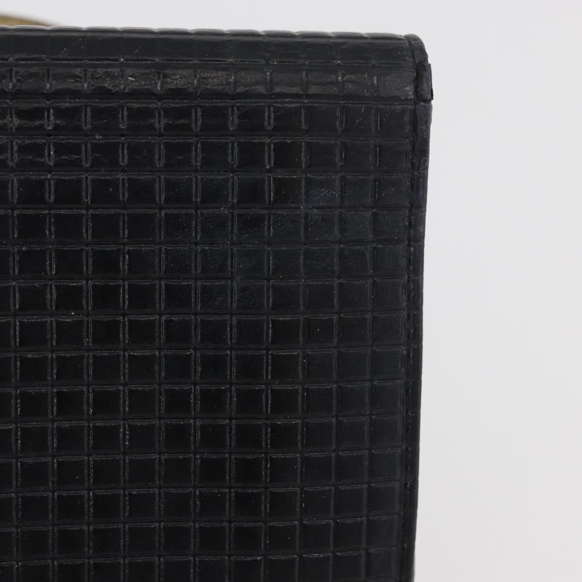 CHANEL Wallet Leather 2 Set Black CC Auth BA12679
