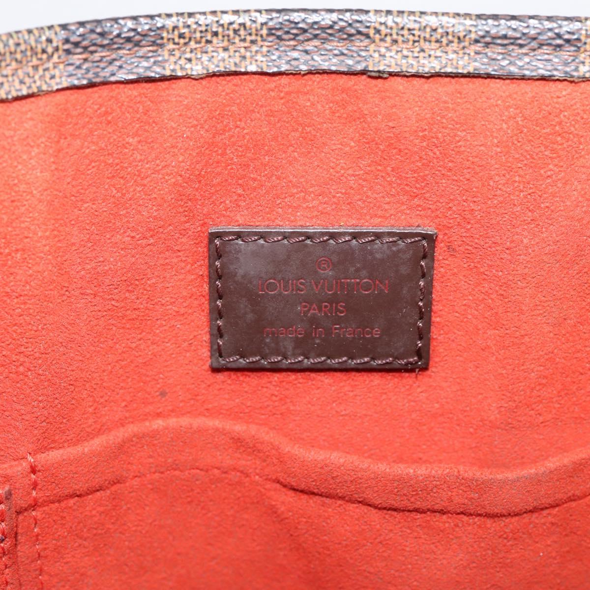 LOUIS VUITTON Damier Ebene Sac Plat Hand Bag N51140 LV Auth BA12683