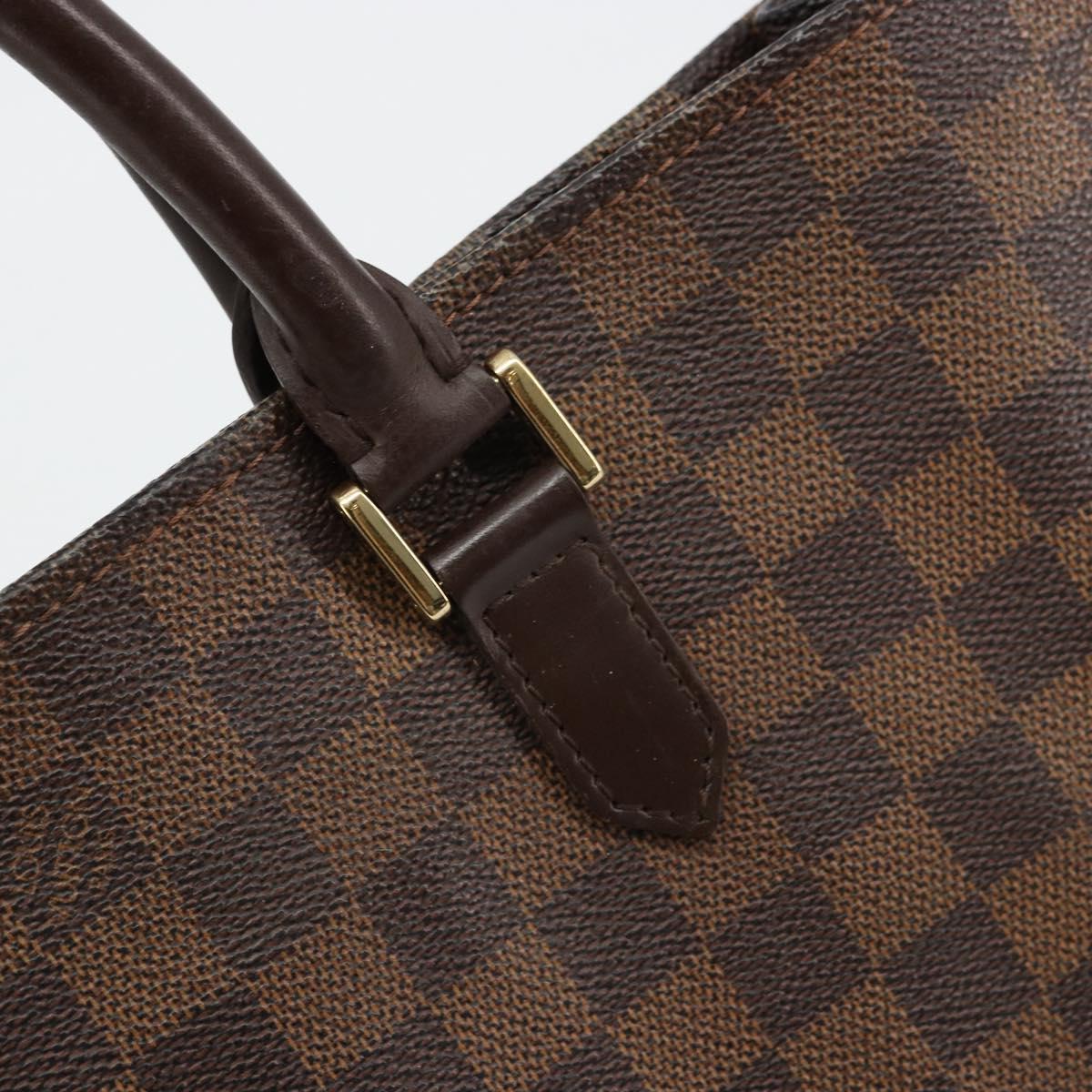 LOUIS VUITTON Damier Ebene Sac Plat Hand Bag N51140 LV Auth BA12683