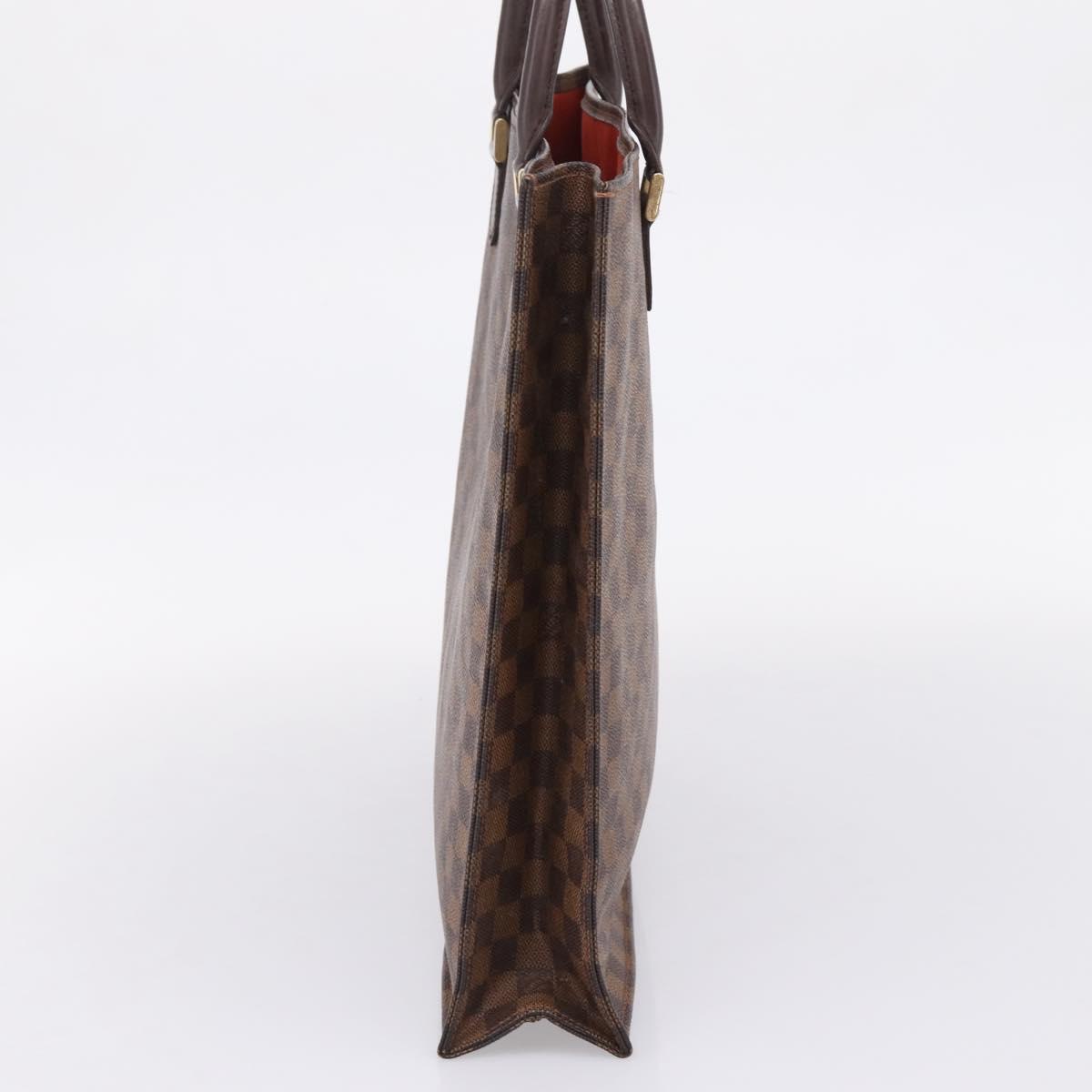 LOUIS VUITTON Damier Ebene Sac Plat Hand Bag N51140 LV Auth BA12683
