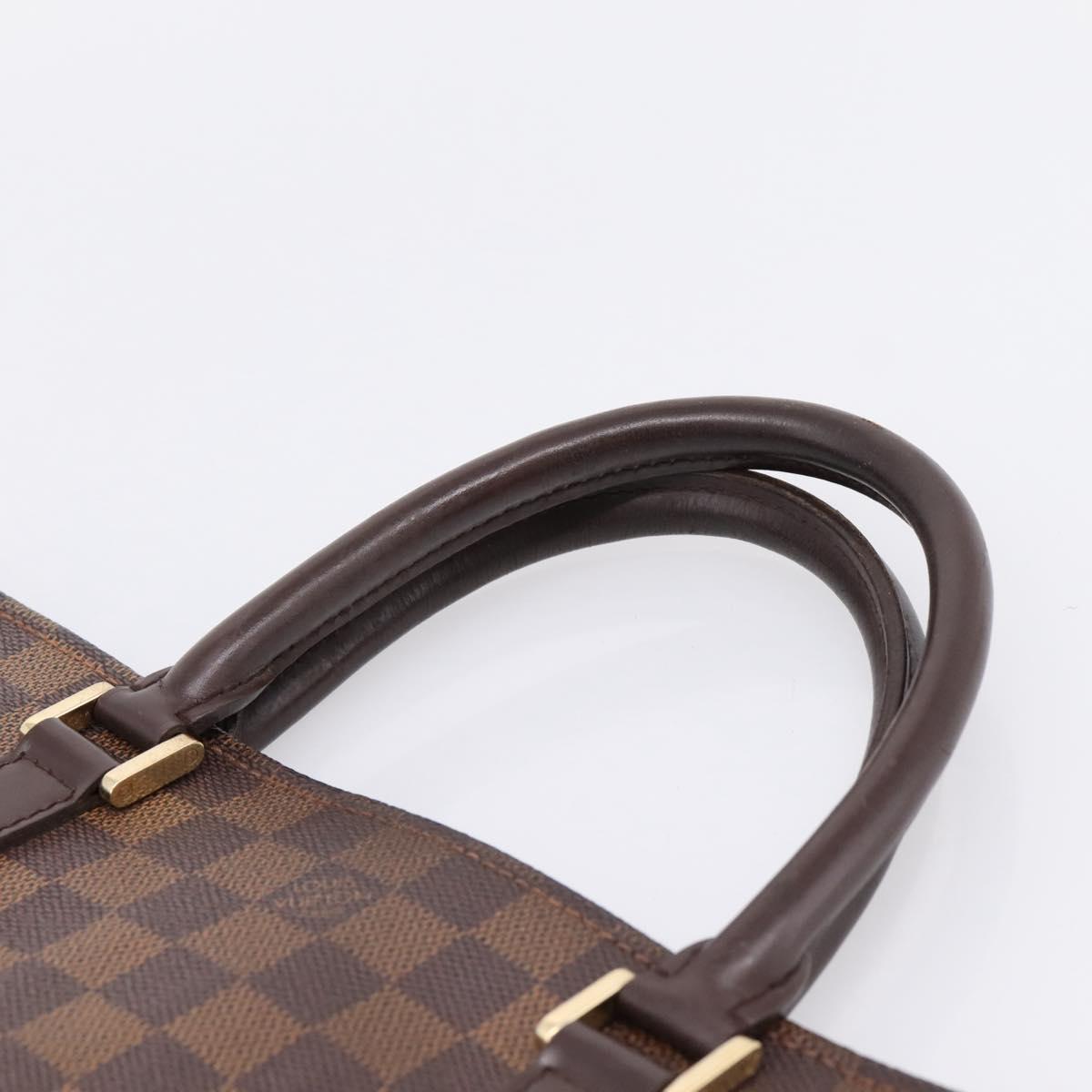 LOUIS VUITTON Damier Ebene Sac Plat Hand Bag N51140 LV Auth BA12683