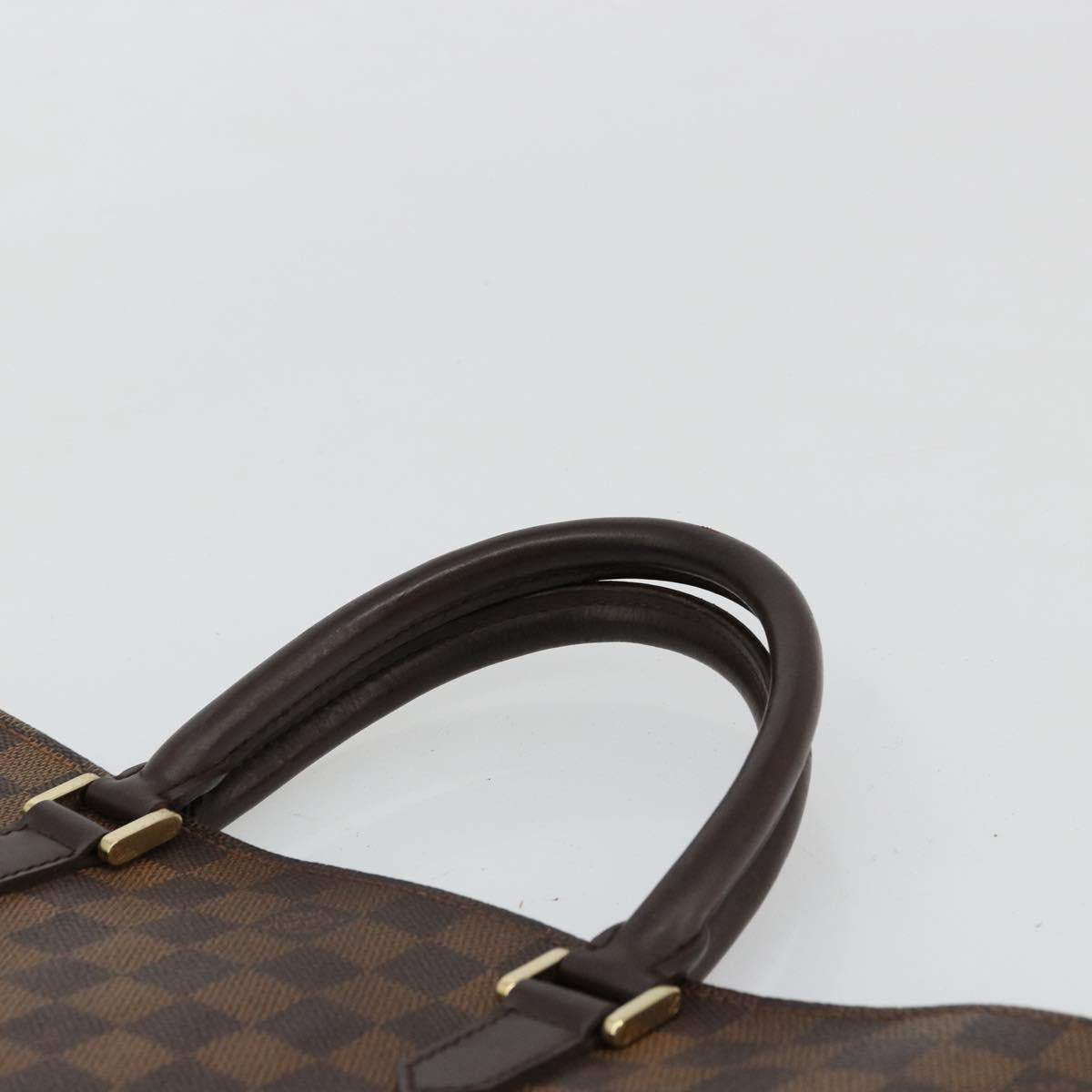 LOUIS VUITTON Damier Ebene Sac Plat Hand Bag N51140 LV Auth BA12683
