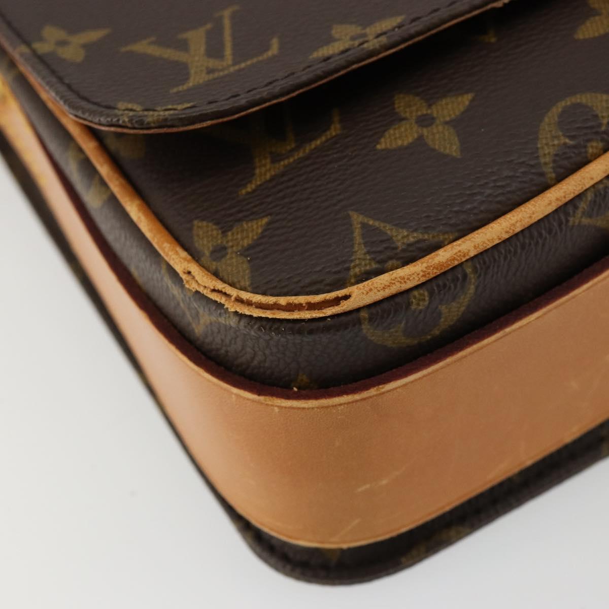 LOUIS VUITTON Monogram Cartouchiere MM Shoulder Bag M51253 LV Auth BA12690