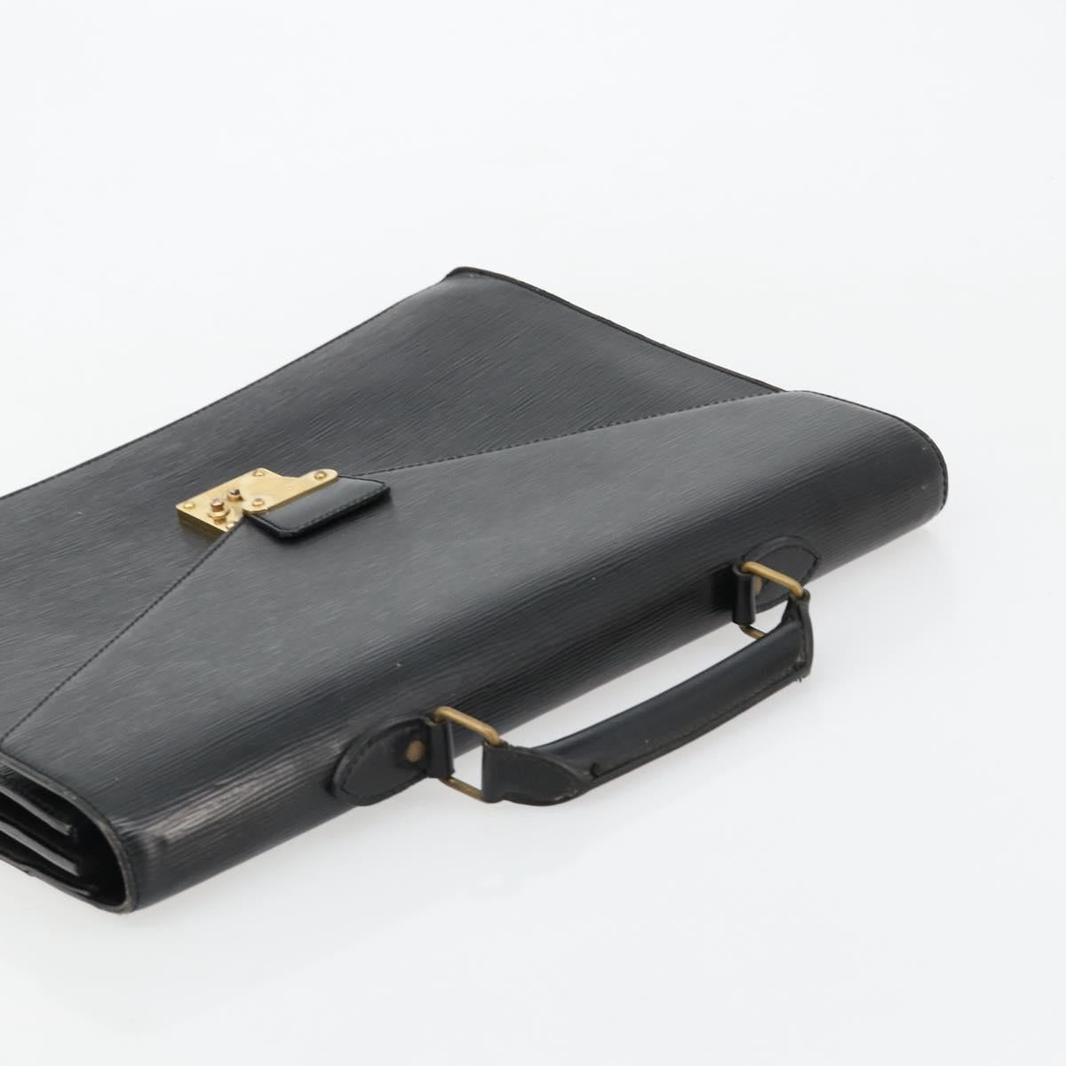 LOUIS VUITTON Epi Serviette Conseiller Business Bag Black M54422 LV Auth BA12698