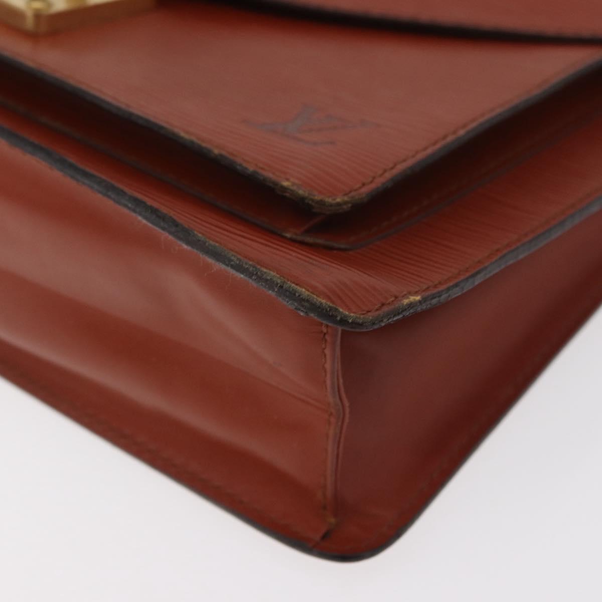 LOUIS VUITTON Epi Monceau 28 Hand Bag Brown M52123 LV Auth BA12701