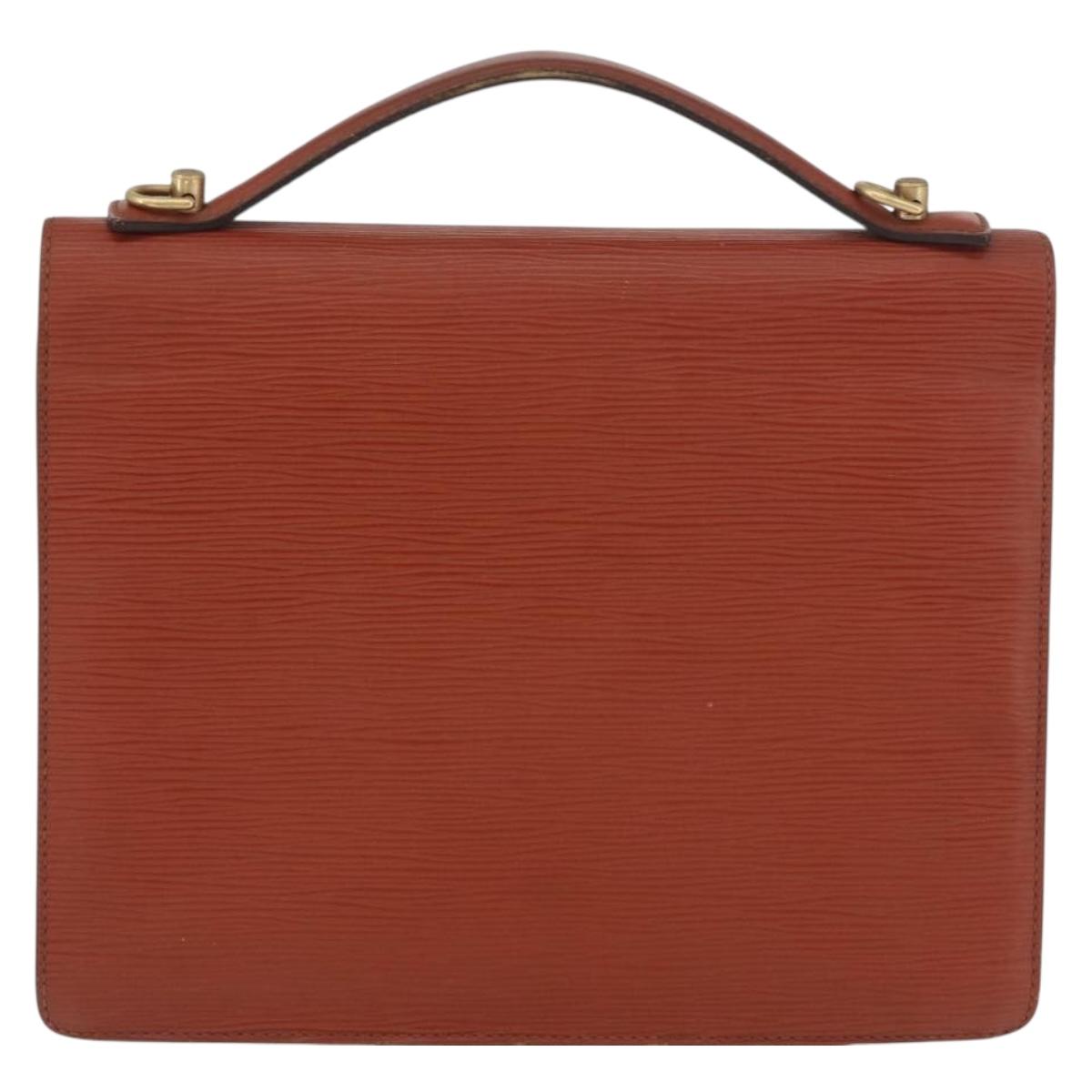LOUIS VUITTON Epi Monceau 28 Hand Bag Brown M52123 LV Auth BA12701