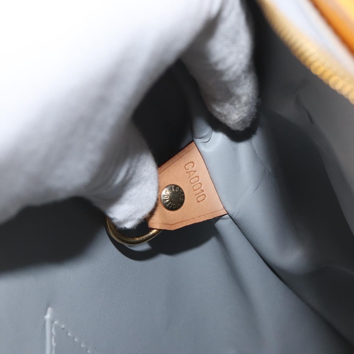 LOUIS VUITTON Monogram Vernis Houston Hand Bag Gris M91053 LV Auth BA12703