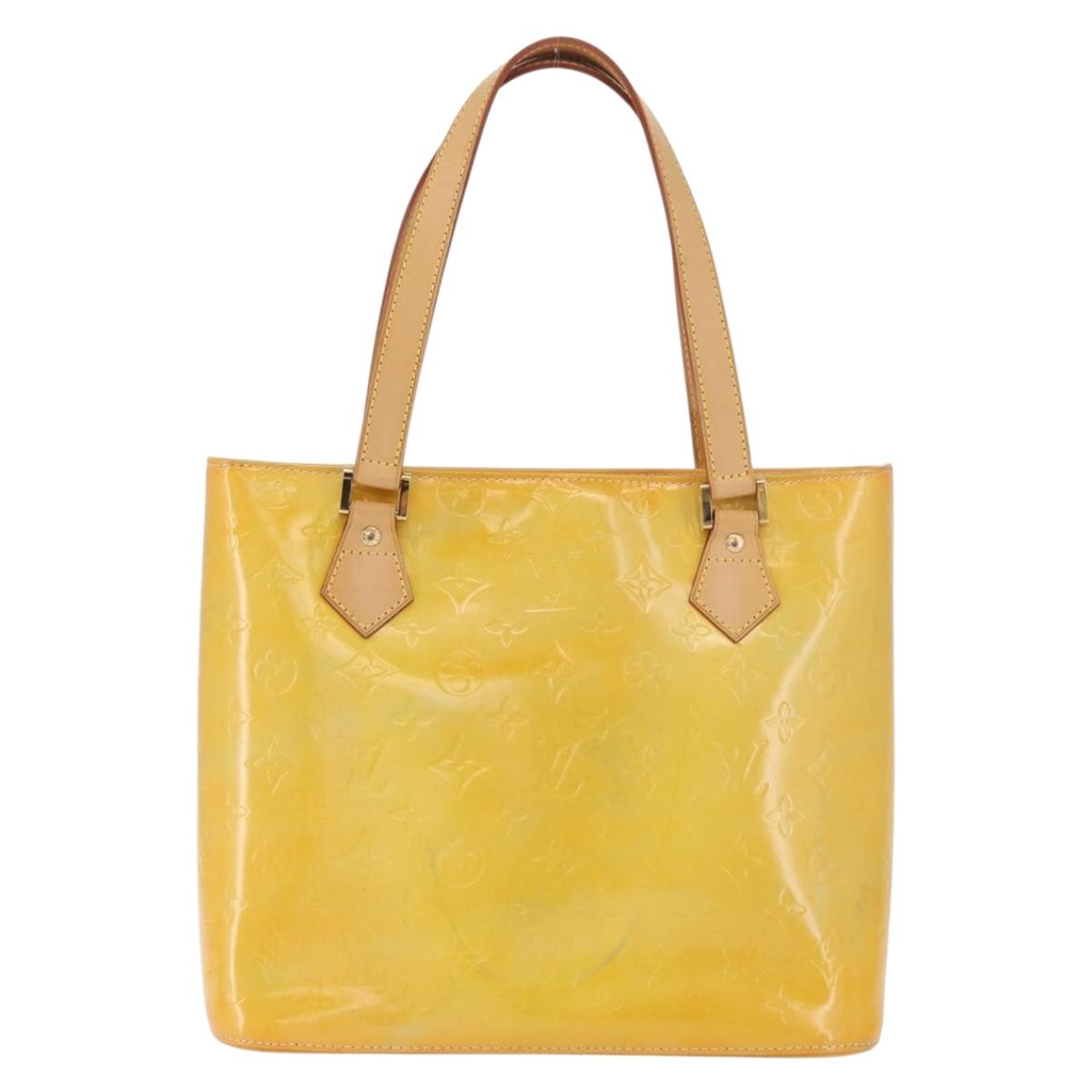 LOUIS VUITTON Monogram Vernis Houston Hand Bag Gris M91053 LV Auth BA12703