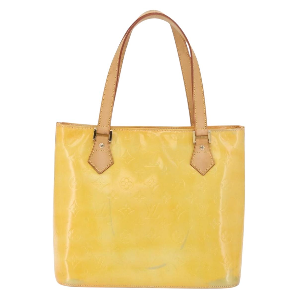 LOUIS VUITTON Monogram Vernis Houston Hand Bag Gris M91053 LV Auth BA12703