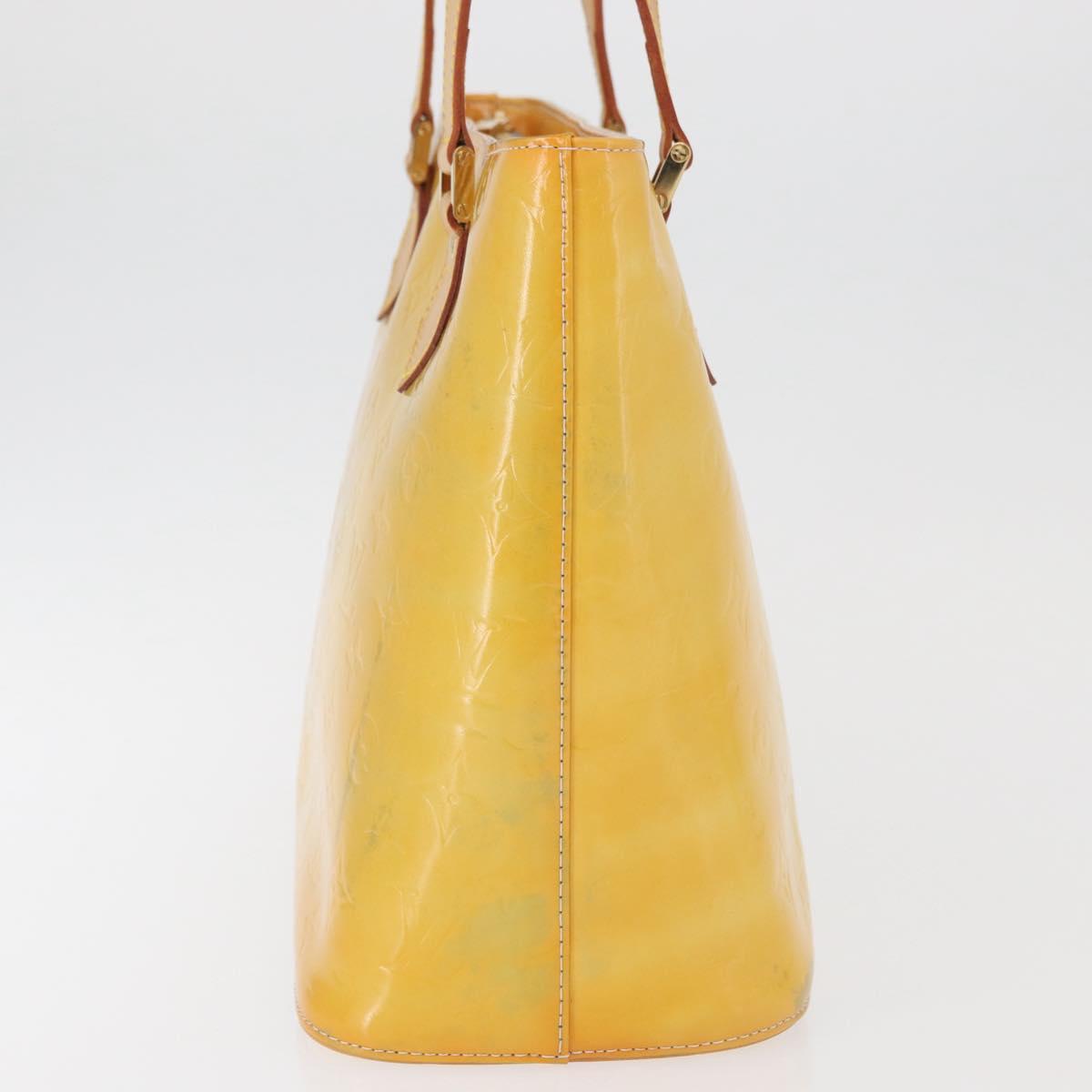LOUIS VUITTON Monogram Vernis Houston Hand Bag Gris M91053 LV Auth BA12703