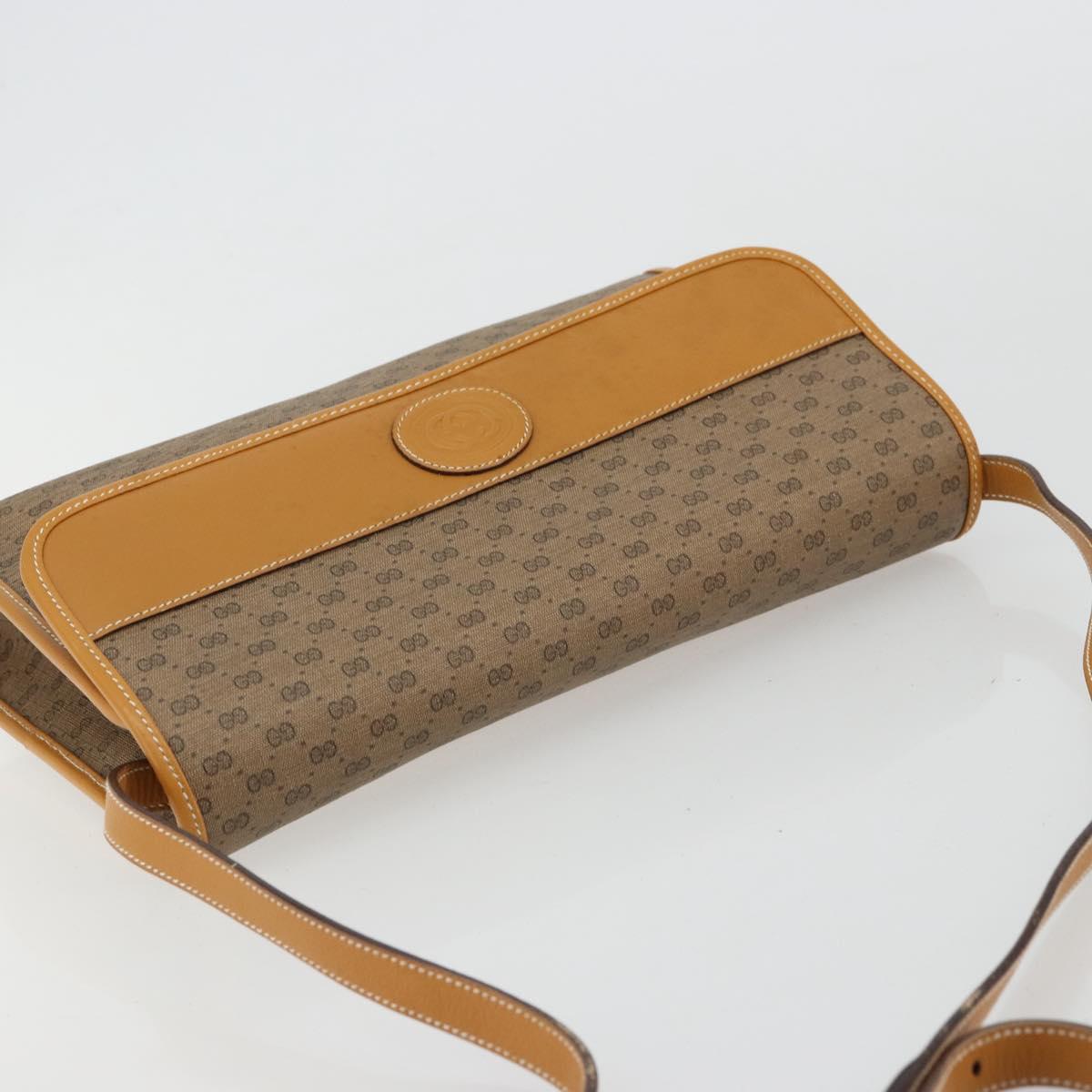 GUCCI Micro GG Supreme Shoulder Bag PVC Beige Gold 004 58 0264 Auth BA12708