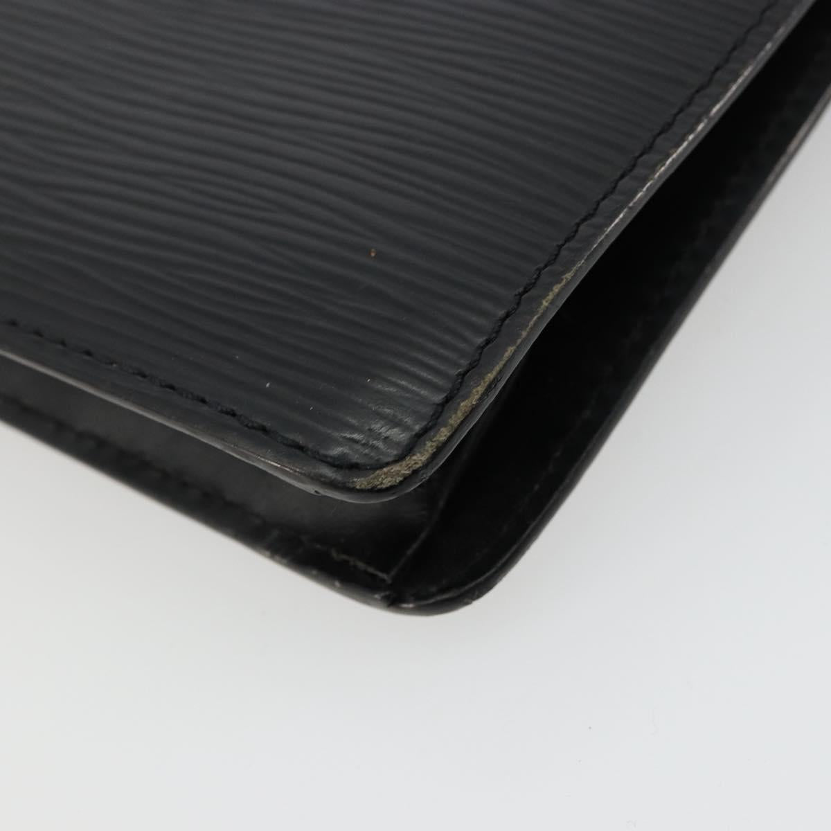 LOUIS VUITTON Epi Serie Dragonne Clutch Bag Black Noir M52612 LV Auth BA12736