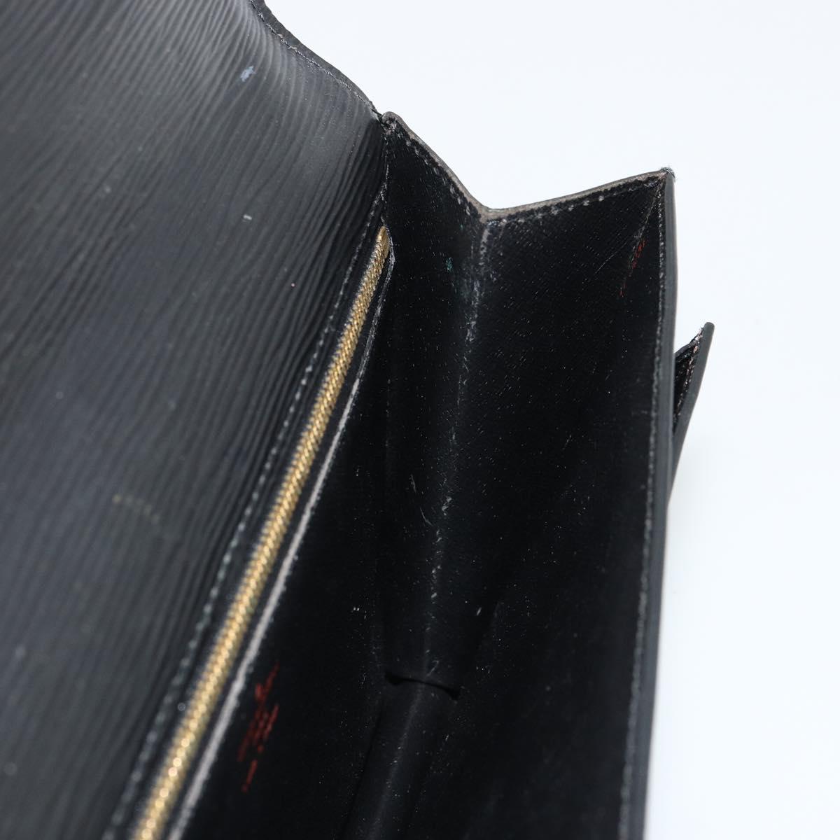LOUIS VUITTON Epi Serie Dragonne Clutch Bag Black Noir M52612 LV Auth BA12736