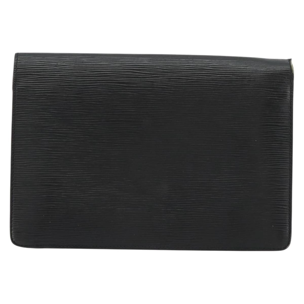 LOUIS VUITTON Epi Serie Dragonne Clutch Bag Black Noir M52612 LV Auth BA12736