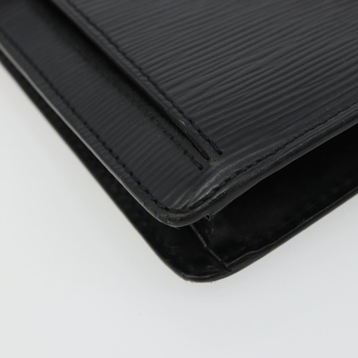 LOUIS VUITTON Epi Serie Dragonne Clutch Bag Black Noir M52612 LV Auth BA12736