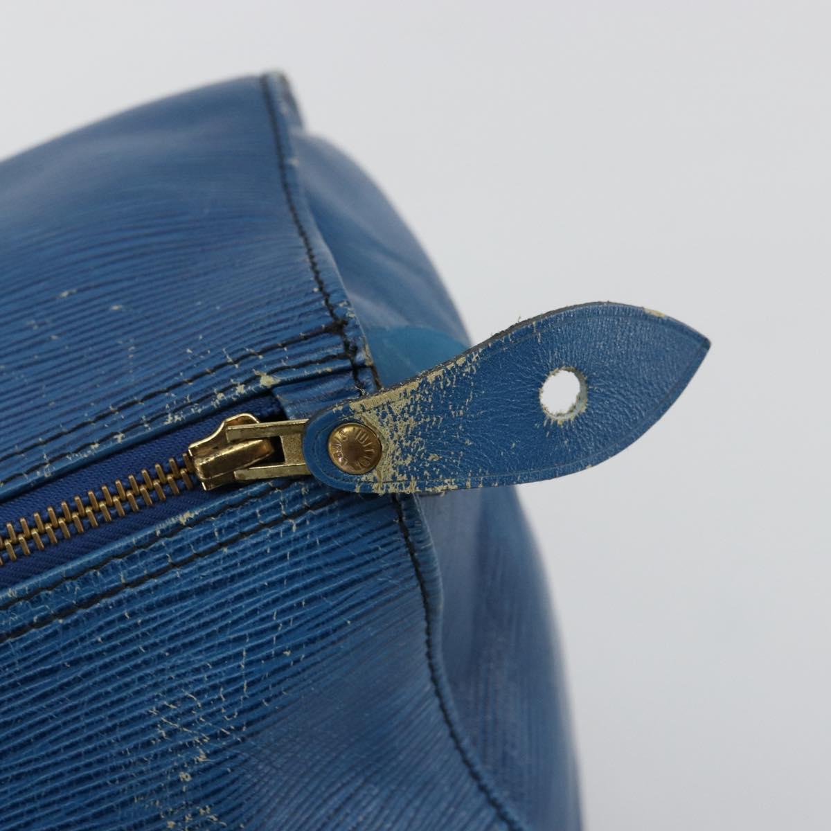 LOUIS VUITTON Epi Speedy 40 Hand Bag Toledo Blue M42985 LV Auth BA12739