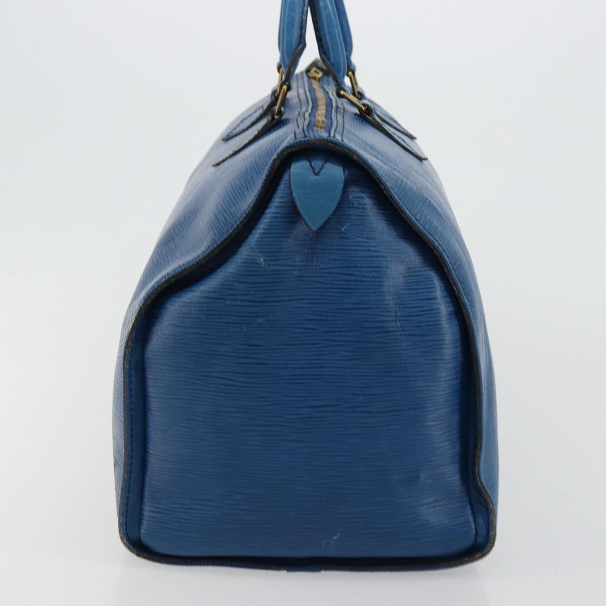 LOUIS VUITTON Epi Speedy 40 Hand Bag Toledo Blue M42985 LV Auth BA12739