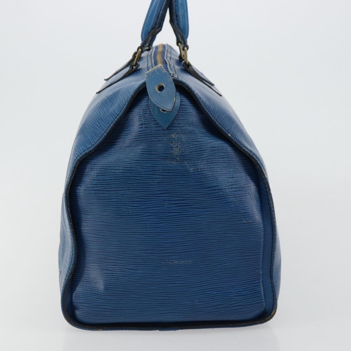 LOUIS VUITTON Epi Speedy 40 Hand Bag Toledo Blue M42985 LV Auth BA12739