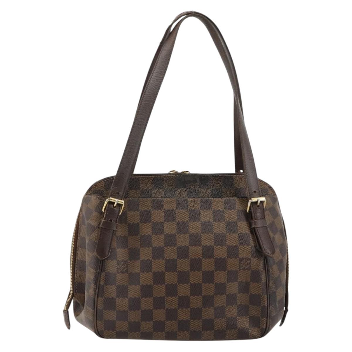 LOUIS VUITTON Damier Ebene Belem MM Hand Bag N51174 LV Auth BA12741