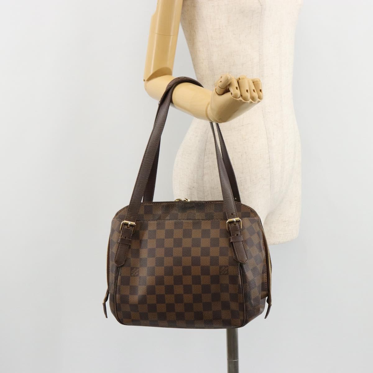 LOUIS VUITTON Damier Ebene Belem MM Hand Bag N51174 LV Auth BA12741