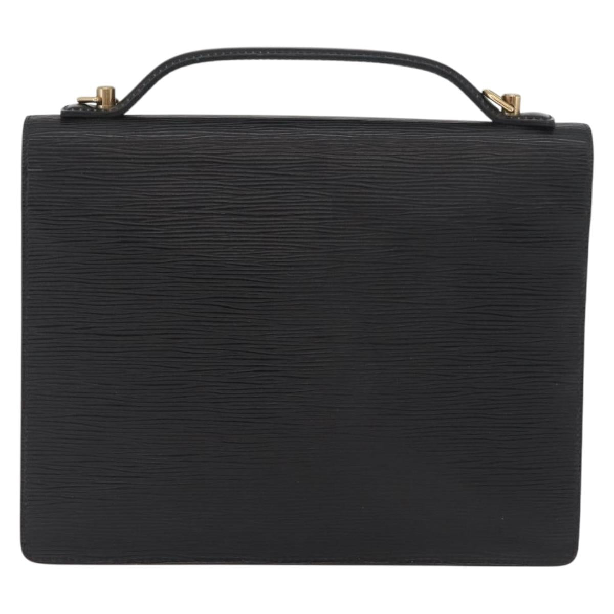LOUIS VUITTON Epi Monceau 28 Hand Bag Black M52122 LV Auth BA12742