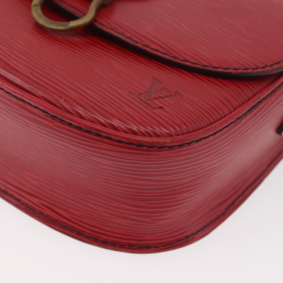 LOUIS VUITTON Epi Saint Cloud PM Shoulder Bag Red M52217 LV Auth BA12748