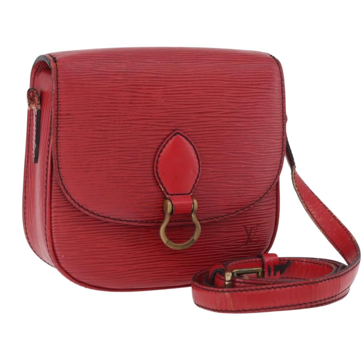 LOUIS VUITTON Epi Saint Cloud PM Shoulder Bag Red M52217 LV Auth BA12748