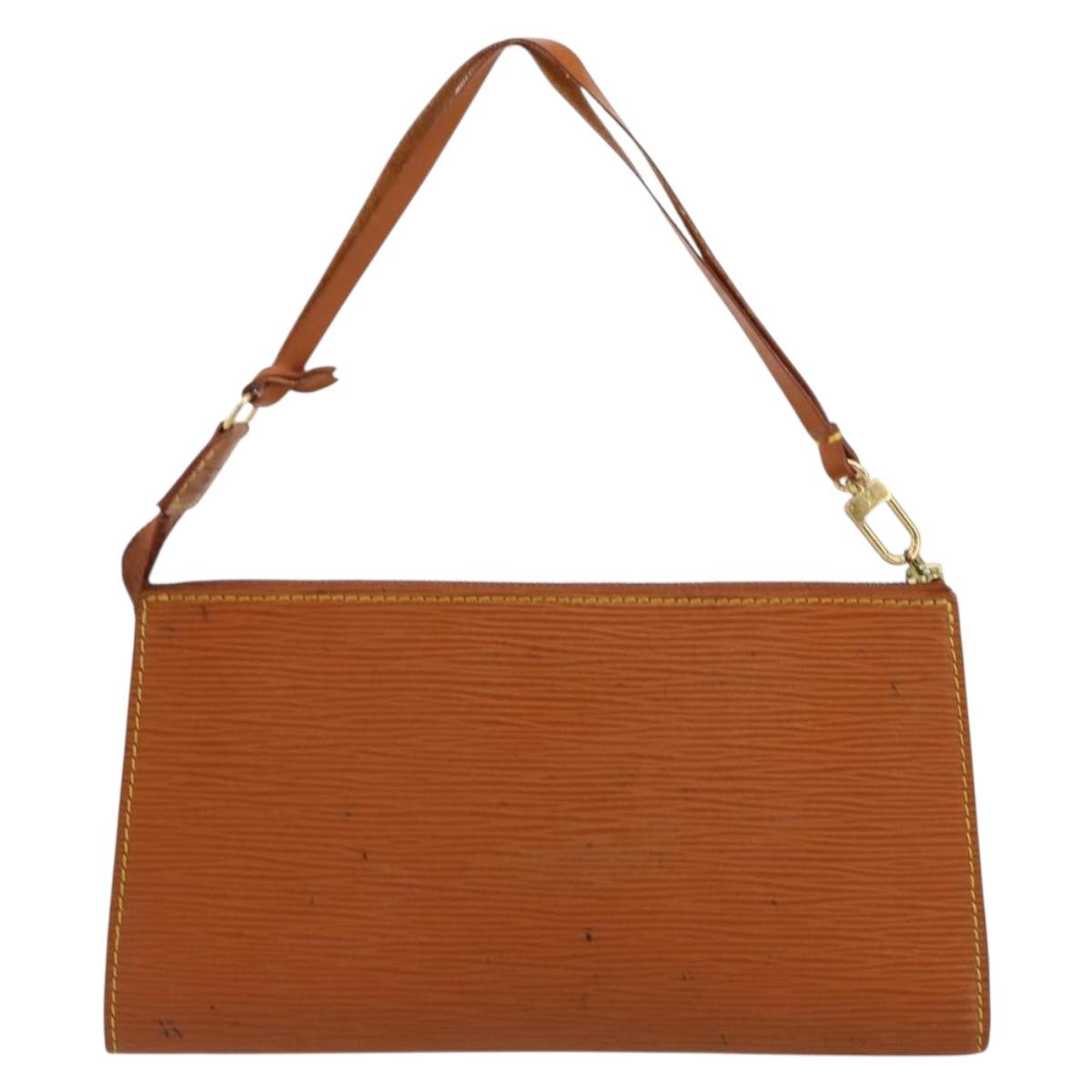 LOUIS VUITTON Epi Pochette Accessoires Pouch Brown M52953 LV Auth BA12751