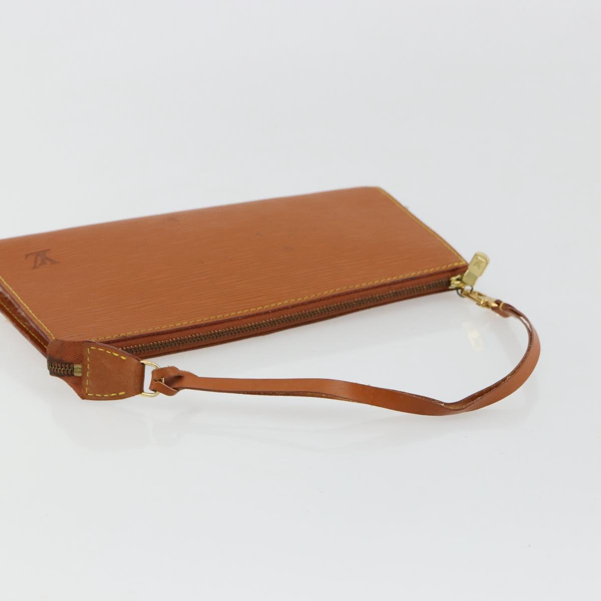 LOUIS VUITTON Epi Pochette Accessoires Pouch Brown M52953 LV Auth BA12751