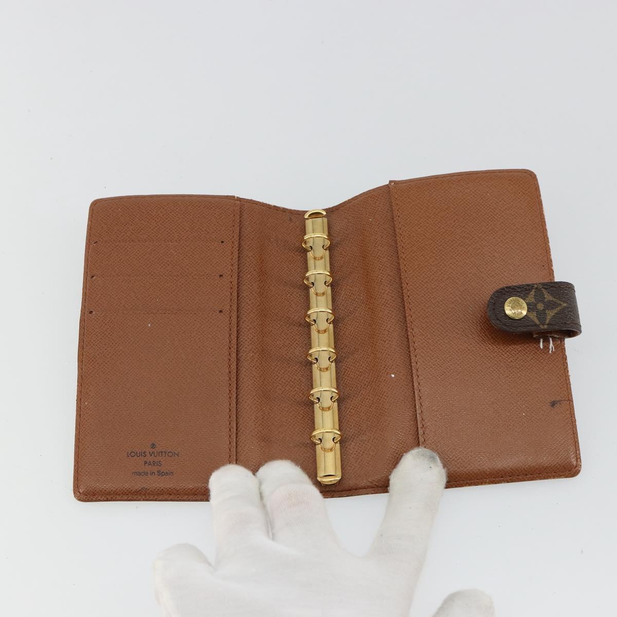 LOUIS VUITTON Monogram Agenda PM Day Planner Cover R20005 LV Auth BA12752