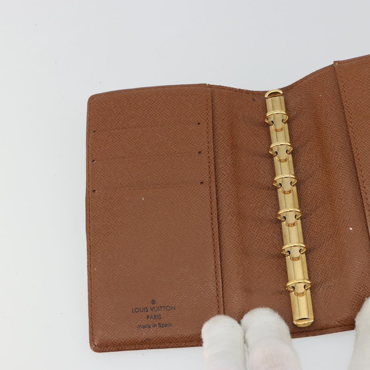 LOUIS VUITTON Monogram Agenda PM Day Planner Cover R20005 LV Auth BA12752
