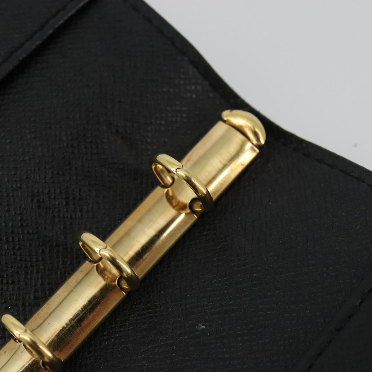 LOUIS VUITTON Epi Agenda PM Day Planner Cover Black R20092 LV Auth BA12755