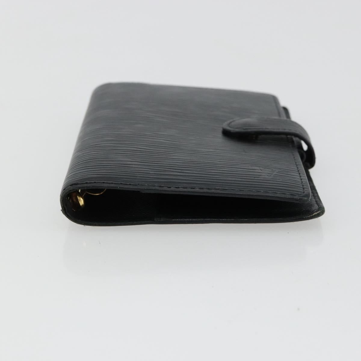 LOUIS VUITTON Epi Agenda PM Day Planner Cover Black R20092 LV Auth BA12755