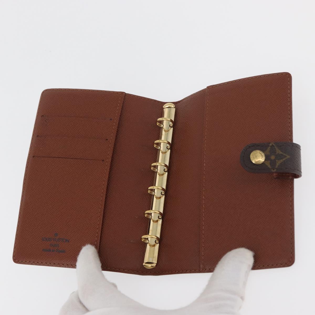 LOUIS VUITTON Monogram Agenda PM Day Planner Cover R20005 LV Auth BA12756
