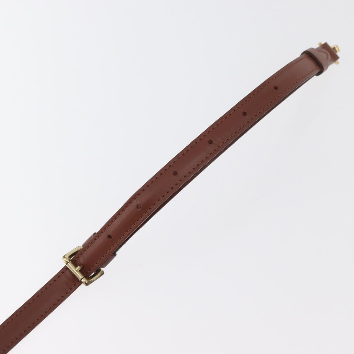 LOUIS VUITTON Adjustable Shoulder Strap Leather 37""-44.1"" Brown Auth BA12757