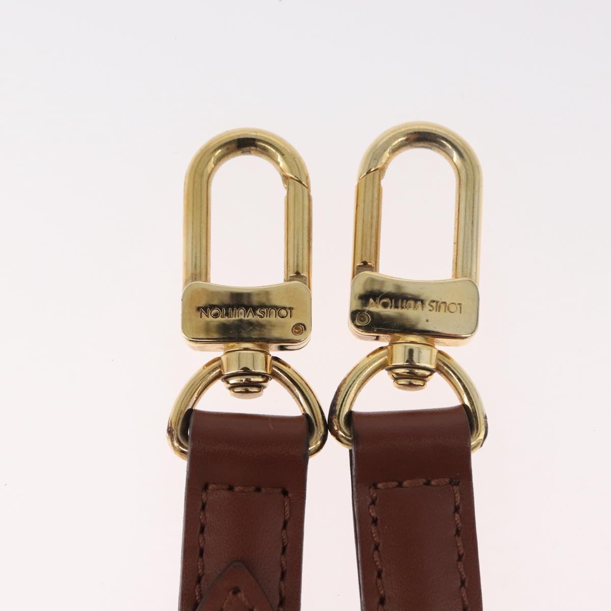 LOUIS VUITTON Adjustable Shoulder Strap Leather 37""-44.1"" Brown Auth BA12757