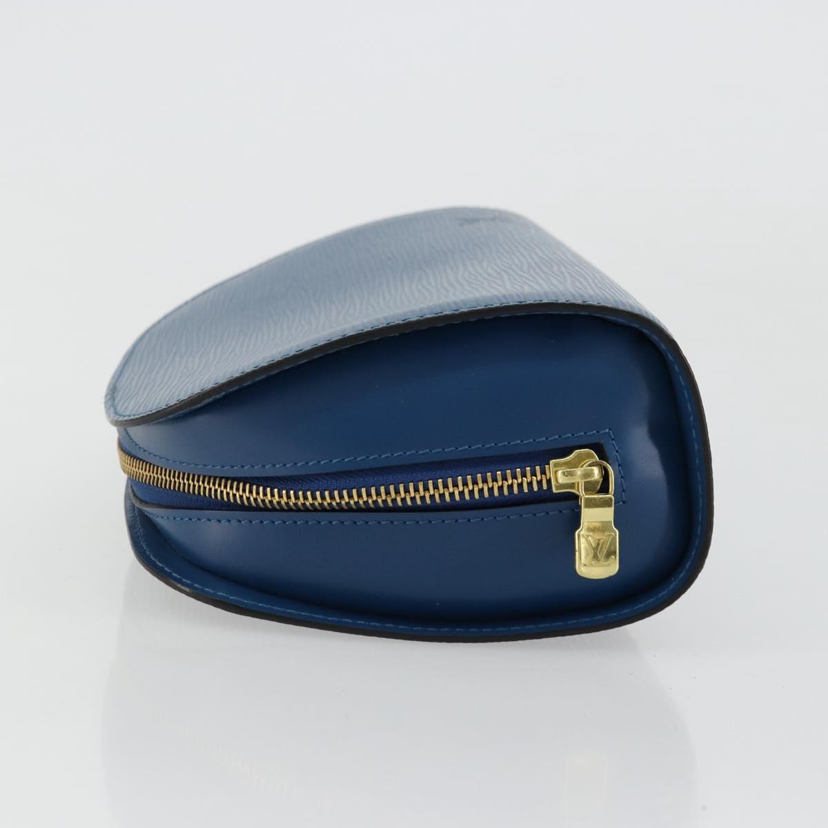 LOUIS VUITTON Epi Dauphine GM Pouch Blue M48435 LV Auth BA12758