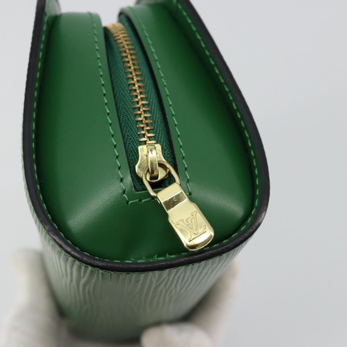 LOUIS VUITTON Epi Dauphine PM Cosmetic Pouch Green M48444 LV Auth BA12760