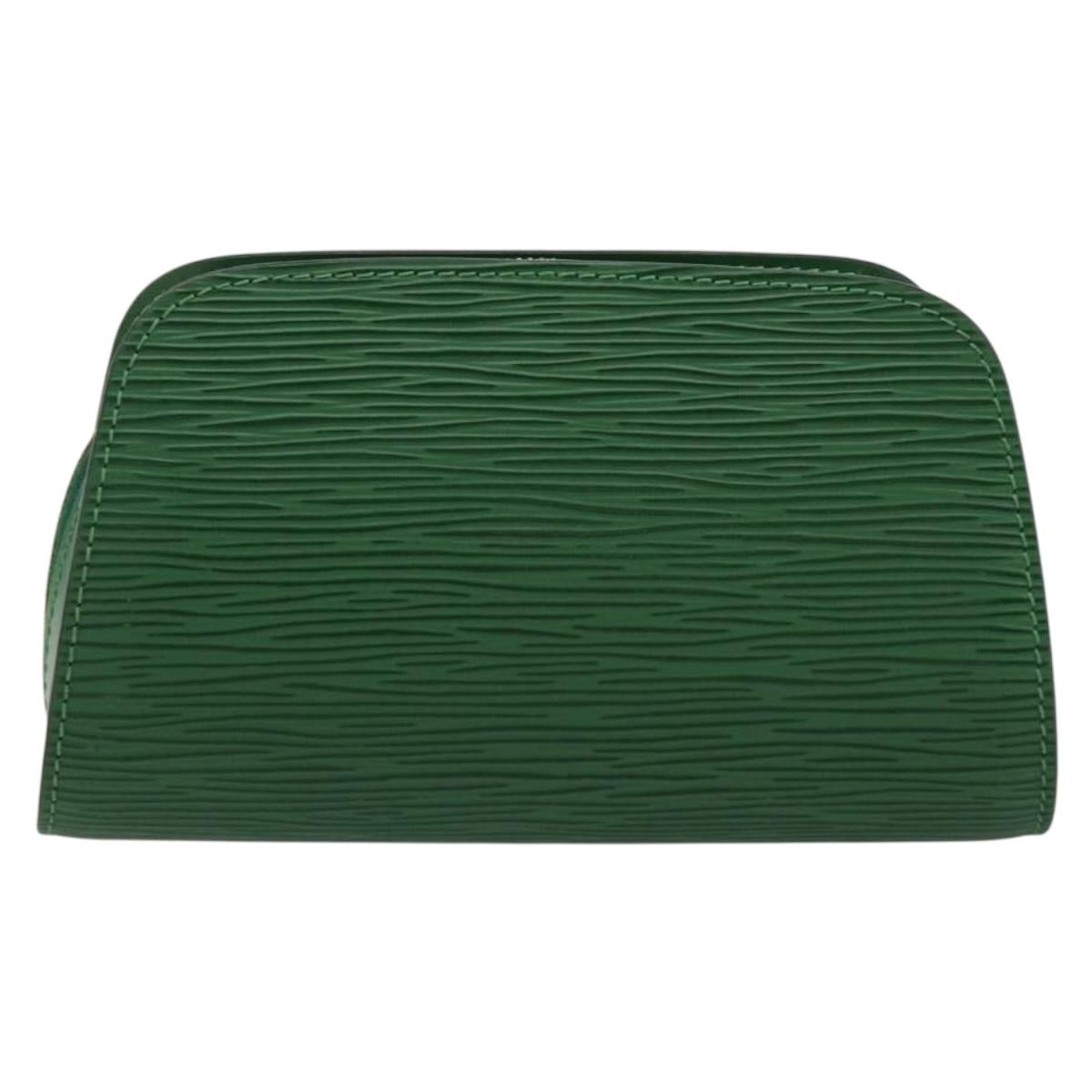 LOUIS VUITTON Epi Dauphine PM Cosmetic Pouch Green M48444 LV Auth BA12760