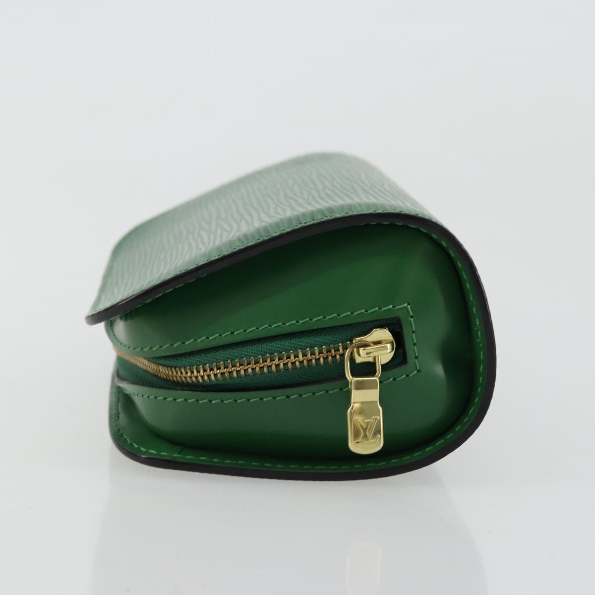 LOUIS VUITTON Epi Dauphine PM Cosmetic Pouch Green M48444 LV Auth BA12760